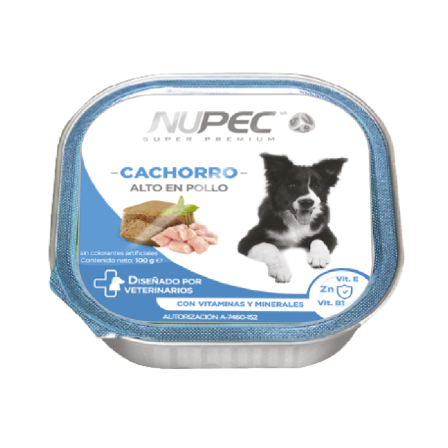 NUPEC ALIMENTO HÚMEDO LATAS - CACHORRO 4 LATAS X 100 GRAMOS c/u