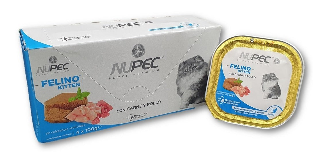 NUPEC ALIMENTO HÚMEDO LATAS - FELINO KITTEN 4 LATAS X 100 GRAMOS c/u