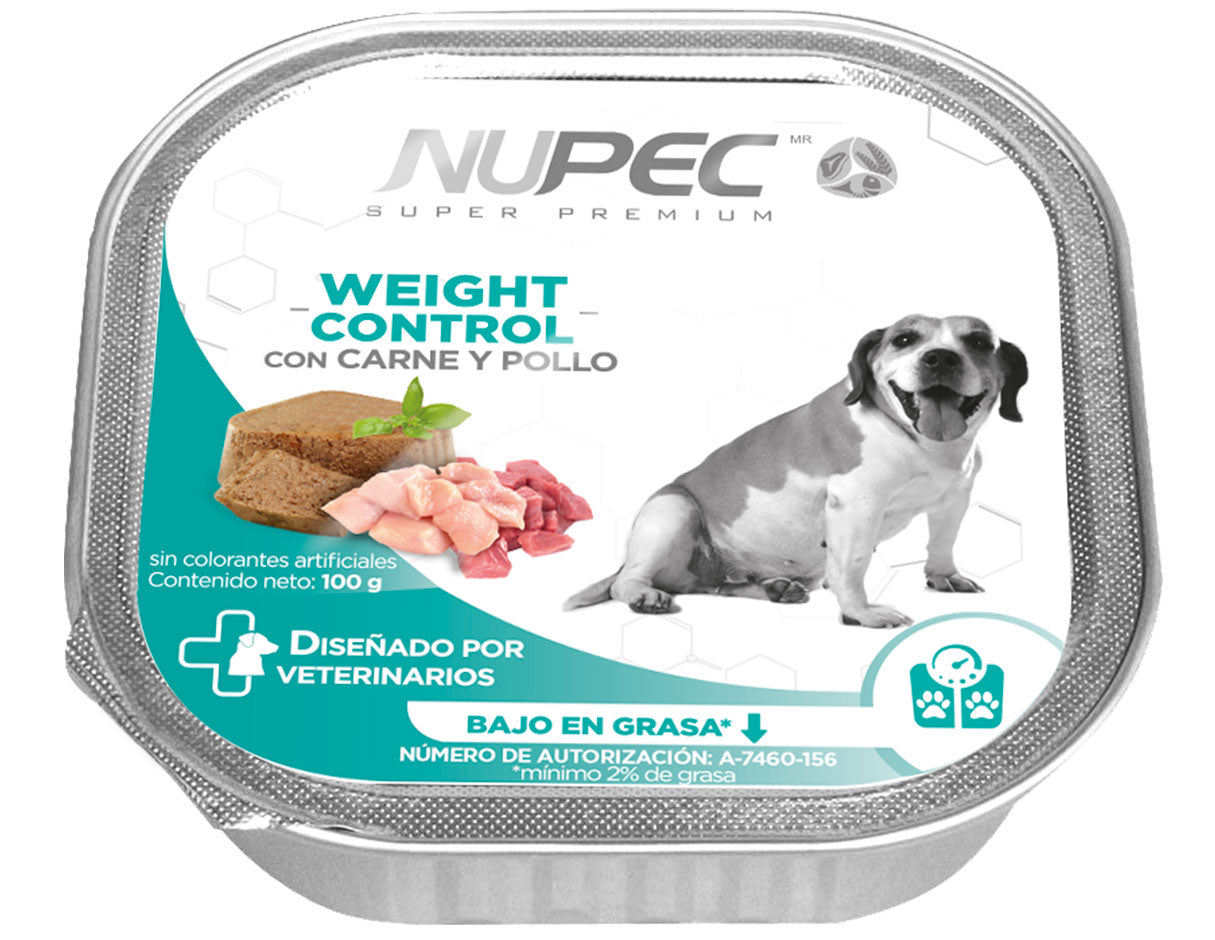 NUPEC ALIMENTO HÚMEDO LATAS - DIGESTIVE Y WEIGHT CONTROL 4 LATAS X 100 GRAMOS c/u