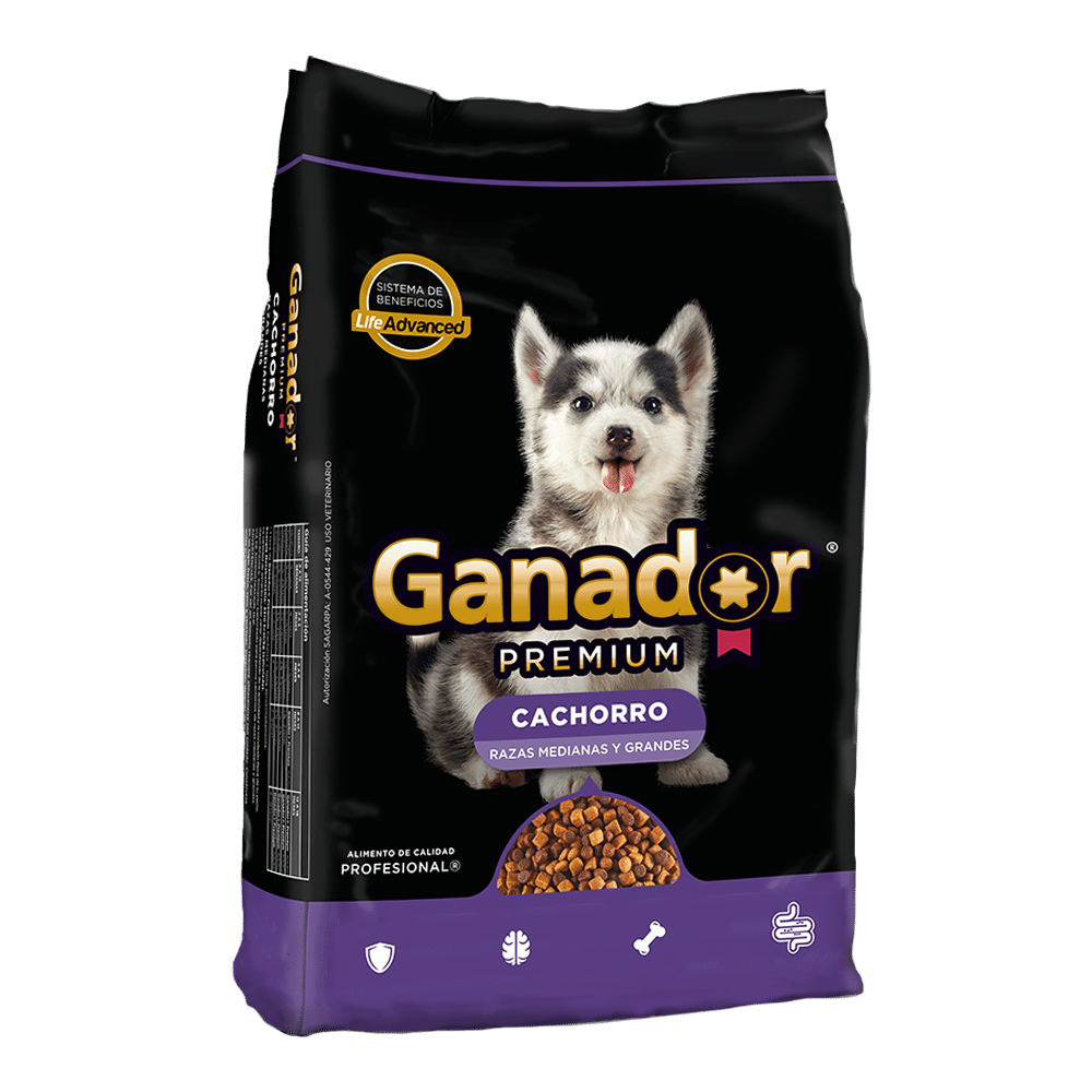 GANADOR PREMIUM CACHORRO RAZAS MEDIANAS Y GRANDES 20KG