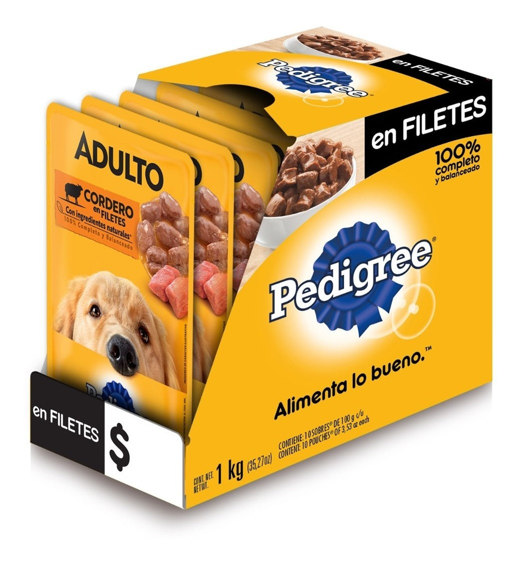 PEDIGREE SOBRES ALIMENTO HÚMEDO PERRO - CORDERO - CAJA 12 SOBRES